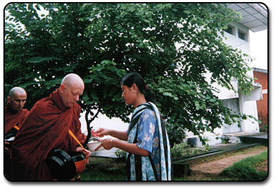 Offering alms-food