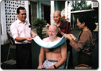 Head shaving for ordination 