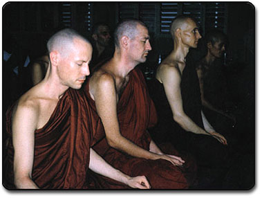 Western Monks Meditating